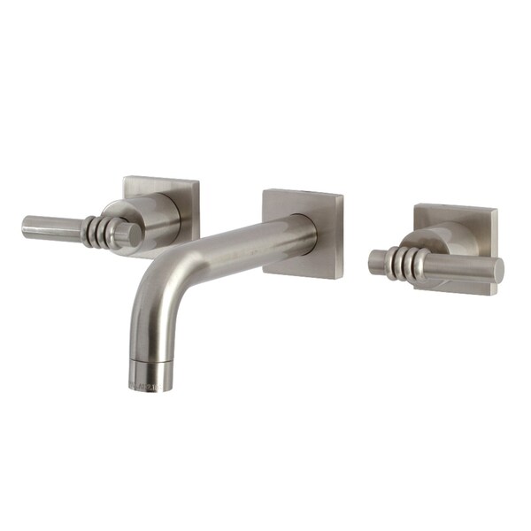 Kingston Brass KS6128ML Two-Handle Wall Mount Bathroom Faucet, Brushed Nickel KS6128ML - main